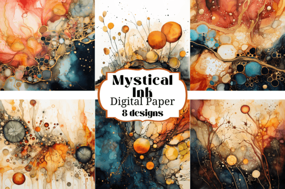 8 Mystical Ink Alcohol Ink Backgrounds: Elevate Your Designs