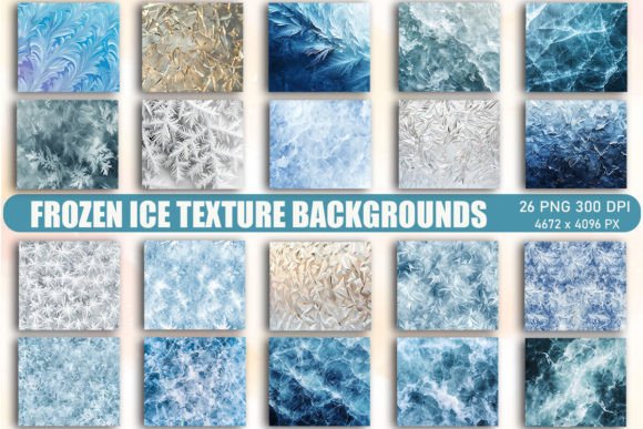 Chill Your Designs: Leveraging Frozen Ice Texture Backgrounds