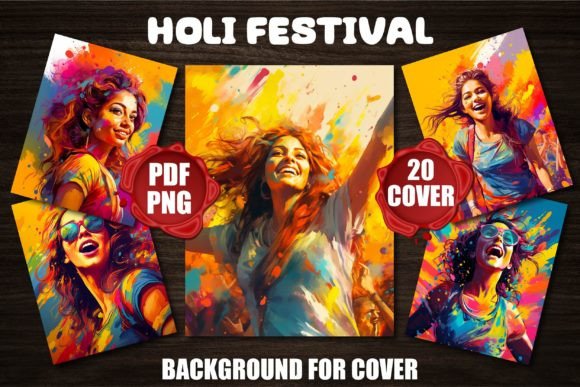 Color Your Brand: Using Holi Festival Backgrounds for Covers
