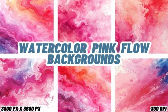 Dive into Serenity with Watercolor Pink Flow Backgrounds