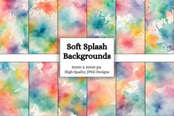 Elevate Your Designs with Ethereal Watercolor Soft Splash Backgrounds