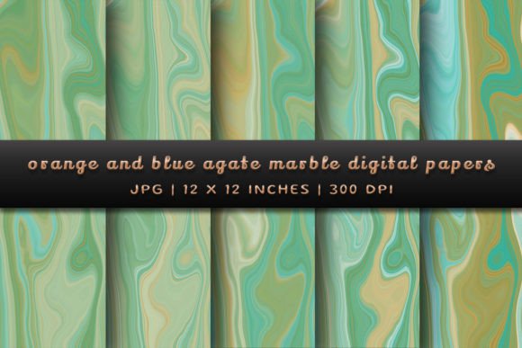 Elevate Your Designs with Orange and Blue Agate Marble