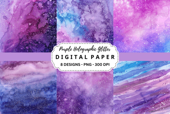 Elevate Your Visuals: Working with Purple Holographic Glitter Backgrounds