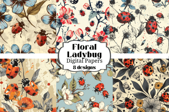 Floral Ladybug Digital Paper: A Designer's Guide to Whimsical Charm