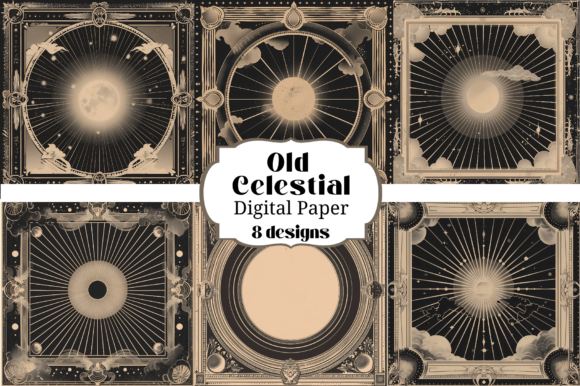 Infuse Your Projects with Timeless Wonder: Old Celestial Digital Paper