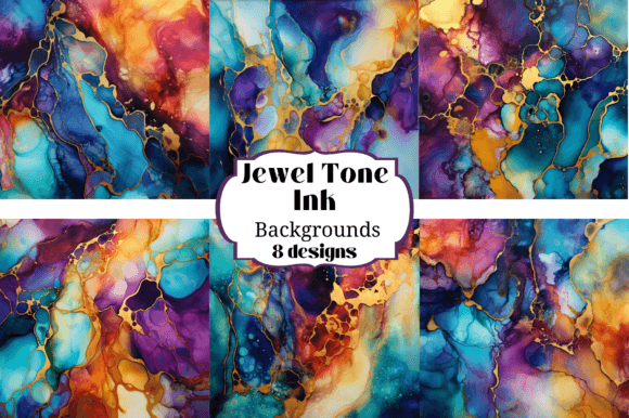 Rich Color and Texture: Using 8 Jewel Tone Alcohol Ink Backgrounds
