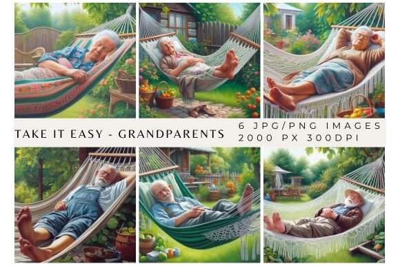 Take It Easy Grandparents Backgrounds: Cozy Digital Assets