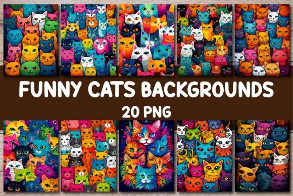 Whimsical Feline Art: Elevate Your Covers with Funny Cats Backgrounds